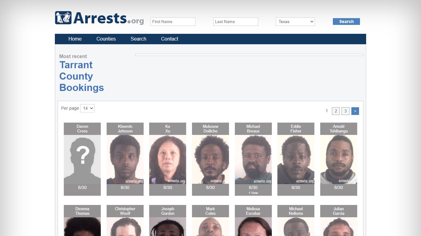Tarrant County Arrests and Inmate Search